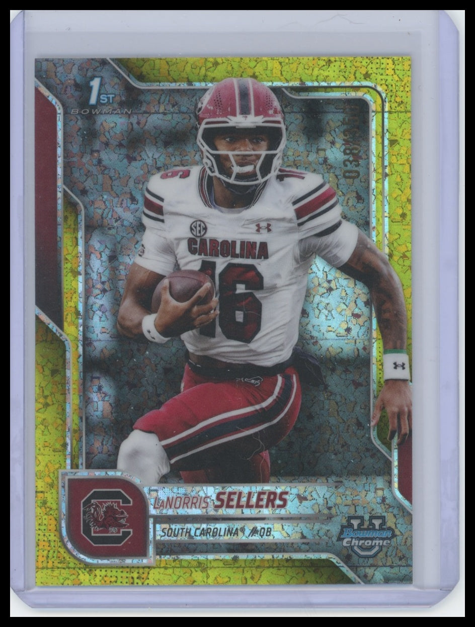 2025 Bowman University LaNorris Sellers Yellow Mini-Diamond Refractor /350
