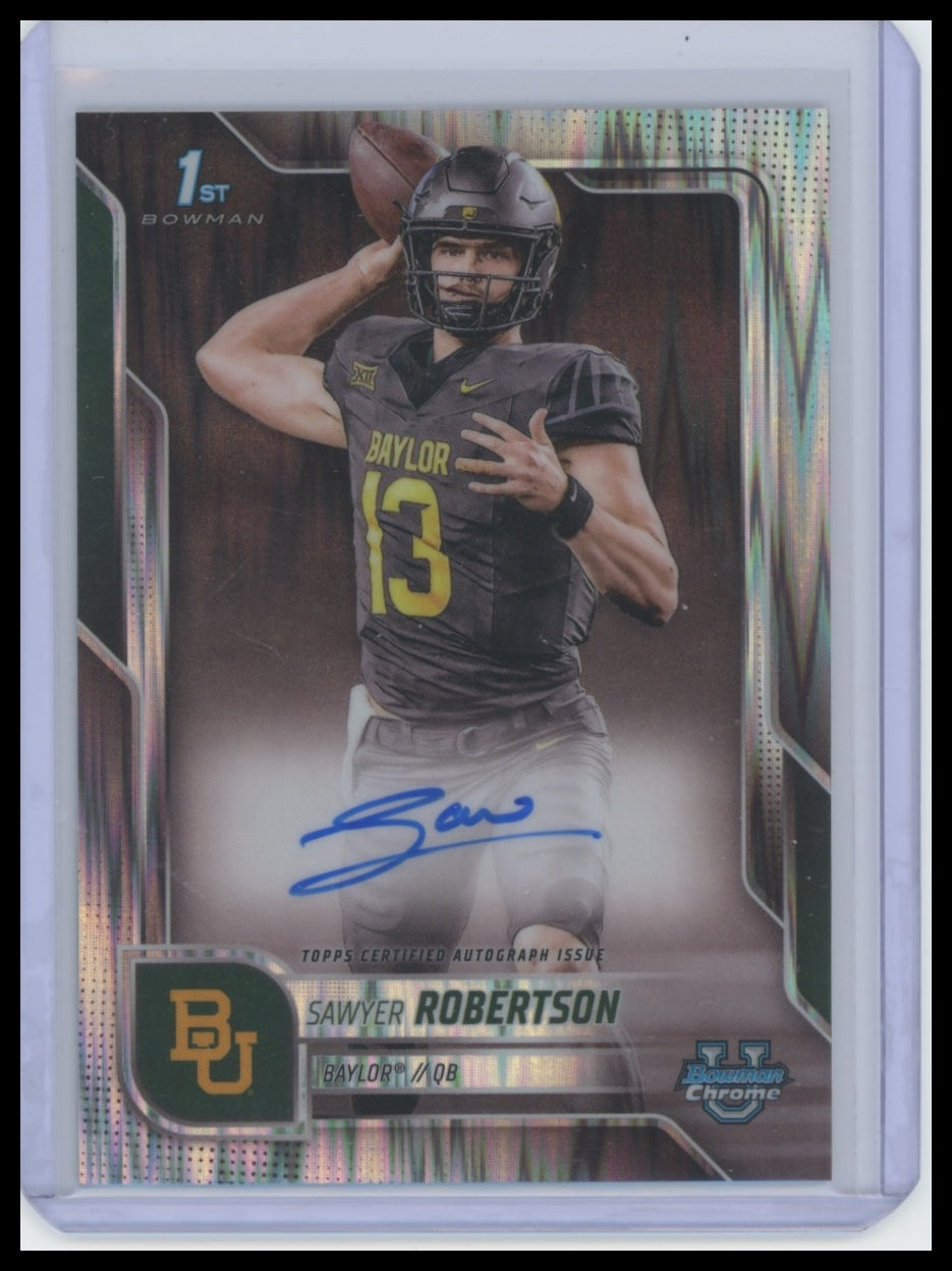 2025 Bowman University Chrome Sawyer Robertson Prospect Auto Stealth Refractor